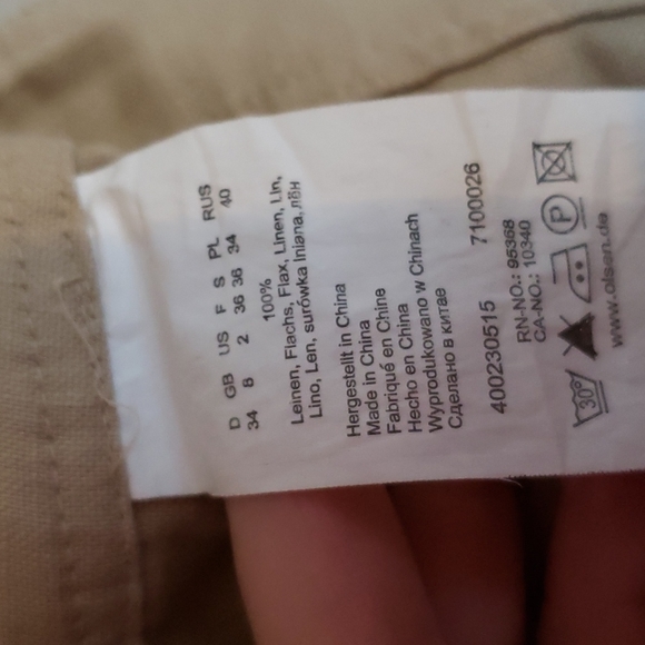 OLSEN 100% linen pants 👖 - Picture 6 of 6